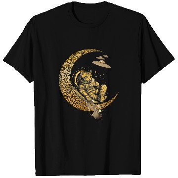 Discover Lunar Cat Astronaut Space Explorer Alien Crash Site T-Shirts
