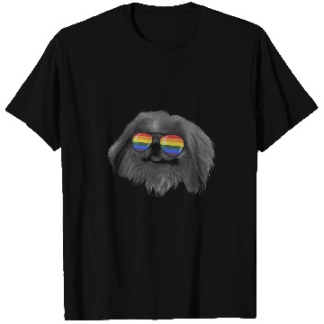 Discover Pekingese Pet Pride Month Pekingese Rainbow Flag T-Shirts