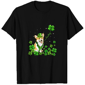 Discover Corgi Pet Dog Irish Green Shamrock Clover St Patricks T-Shirts