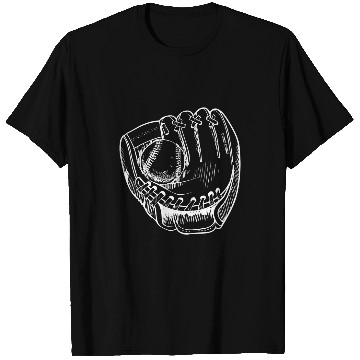 Discover Sport Baseball Old School Baseball Glove Mitt T-Shirts