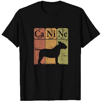 Discover Bull Terrier Pet Periodic Table Elements Dog Lover Canine T-Shirts