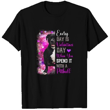 Discover Pitbull Pet Womens Pitbull Mom Funny Valentines Day Dog Lovers Bully Pitty 1 T-Shirts