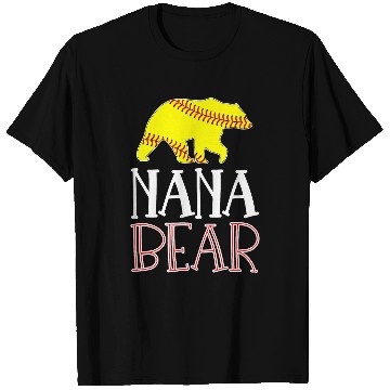 Discover Sport Softball Nana Bear Softball Nana Of A Softball Player T-Shirts