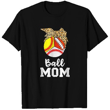Discover Sport Softball Leopard Softball Mom Softball Game Day Vibes Mothers Day 2 T-Shirts