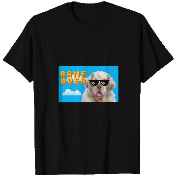 Discover Clumber Spaniel Pet 8Bit Game Over T-Shirts
