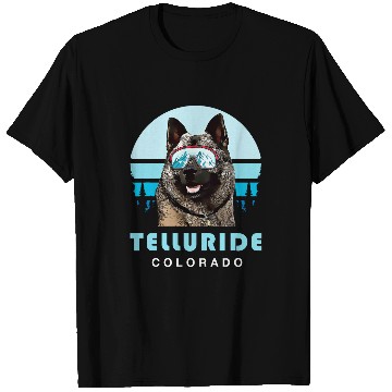 Discover Elkhound Pet Ski Telluride Colorado T-Shirts