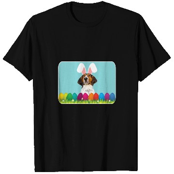 Discover Coonhound Pet Treeing Walker Coonhound w Bunny Ears T-Shirts