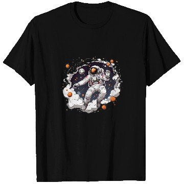 Discover Astronaut Floating In Space Solar System Stars Planets 2 T-Shirts