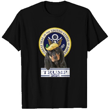 Discover Coonhound Pet Trump 2024 Black and Tan T-Shirts