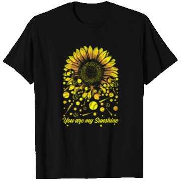 Discover Softball Gift You Are My Sunshine Sunflower Vintage 86 T-Shirts