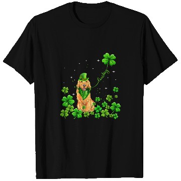 Discover Golden Retriever Pet Irish Green Shamrock Clover St Patricks T-Shirts