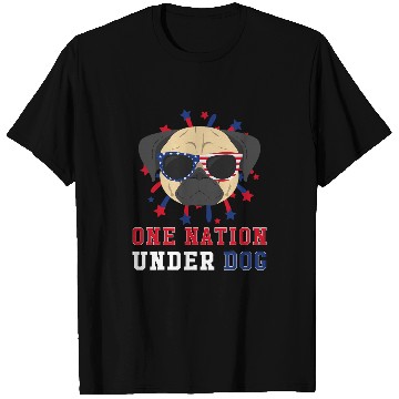 Discover Pug Pet 2One Nation Under Dog 4th Of July T-Shirts