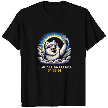 Discover Samoyed Dog Selfie Solar Eclipse T-Shirts