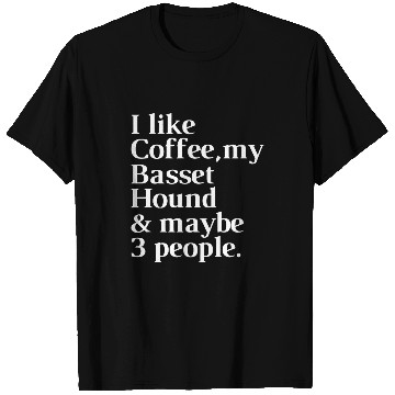 Discover Basset Hound Pet Funny Dog Owner Coffee Lover Gift Women Men T-Shirts