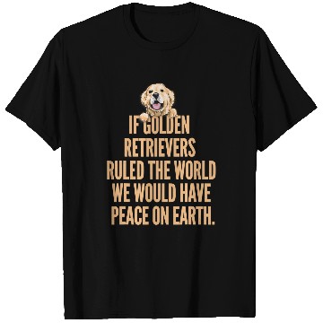 Discover Golden Retriever Pet Lover Peace On Earth Golden Retriever Labrador Retrievers T-Shirts