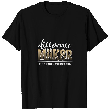 Discover Difference Maker Physical Education Teacher Design T-Shirts