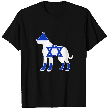 Discover Boxer Pet Silhouette Flag of Israel T-Shirts