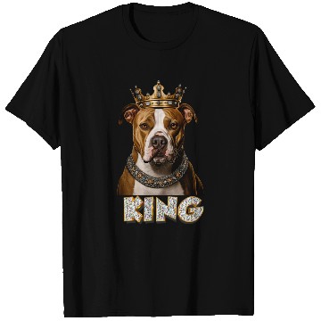 Discover Pitbull Pet Baroque Renaissance King Pitbull Dog Portrait T-Shirts