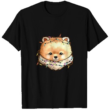 Discover Pomeranian Pet Christmas Light Chain T-Shirts
