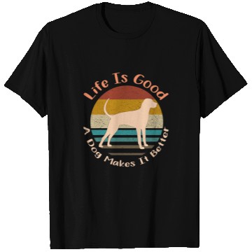 Discover Coonhound Pet Treeing Walker Coonhound Dog Retro 68 T-Shirts