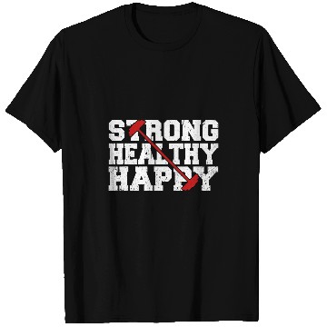 Discover Strong Healthy Happy Fitness Personal Trainer Gym T-Shirts