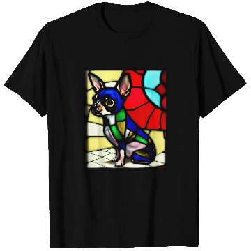Discover Chihuahua Pet Stained Glass Pop Art 2 9 T-Shirts