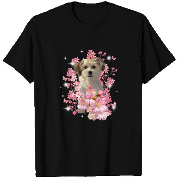 Discover Chinese Crested Pet Powderpuff Cherry Blossom Flowers T-Shirts