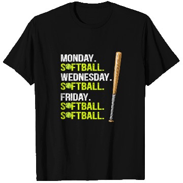 Discover Sport Softball Monday Softball Wednesday Softball Friday Softball Softball 5 T-Shirts