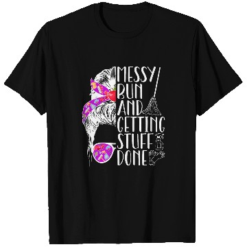 Discover School Custodian Messy Bun School Janitor T-Shirts