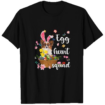 Discover Papillon Pet Happy Easter Day Easter Colorful Egg Hunt T-Shirts