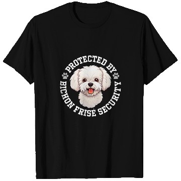 Discover Bichon Pet Protected by Bichon Frise Security T-Shirts