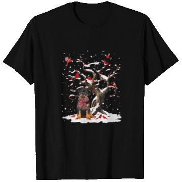Discover Rottweiler Pet Scarf Cardinal Snow Christmas 237 T-Shirts