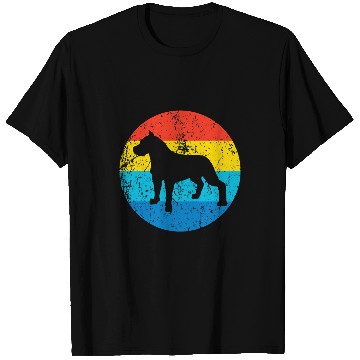 Discover Cane Corso Pet Breed Silhouette Retro 1970s Circle T-Shirts