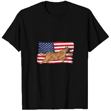 Discover Belgian Malinois Pet Patriotic Belgian Malinois American Flag Belgian Shepherd 3 T-Shirts