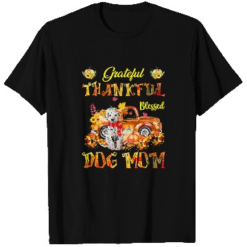 Discover Dalmatian Pet Pumpkin Thankful Grateful Blessed Dog Mom T-Shirts