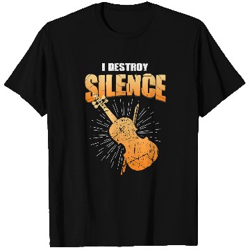 Discover Funny Violin I Destroy Silence Violin Orchestra Tone String Music Design T-Shirts