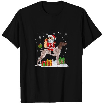 Discover German Shorthaired Pet Christmas Santa Claus Riding Shorthaired Pointer Classic T-Shirts