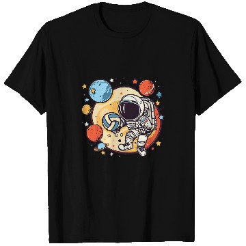 Discover Sport Volleyball Astronauts Volleyball Astronaut Design Volleyball Player 1 T-Shirts