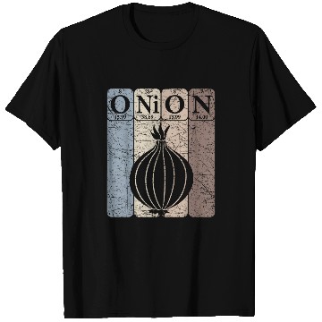 Discover Onion Periodic Table Elements Vegetables Farmer Retro 28 T-Shirts