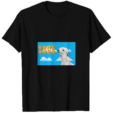 Discover Bedlington Terrier Pet 8Bit Game Over T-Shirts