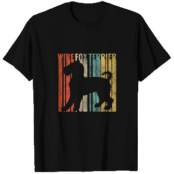 Discover Fox Terrier Pet Wire Fox Terrier Retro 1970s Dog Cracked Distressed 8 T-Shirts