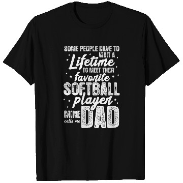 Discover Sport Softball Mens Softball Dad Favorite Softball Player Vintage T-Shirts