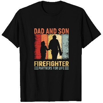 Discover dad and son firefighter partners for life T-Shirts