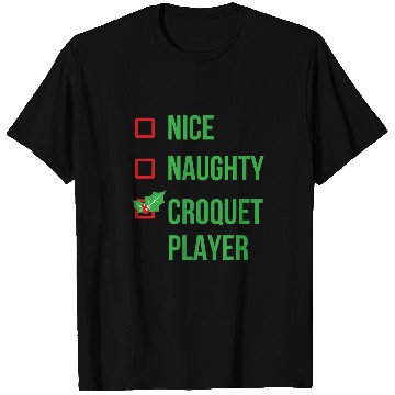 Discover Sport Croquet Player Funny Pajama Christmas Gift 1 T-Shirts