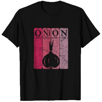 Discover Onion Periodic Table Elements Vegetables Farmer Retro T-Shirts