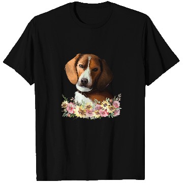 Discover Foxhound Pet Dog Floral 3 T-Shirts