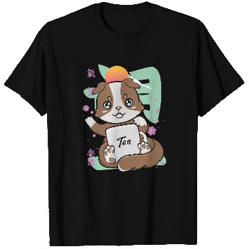 Discover Australian Shepherd Pet Drinking Boba Tea Bubble Anime T-Shirts