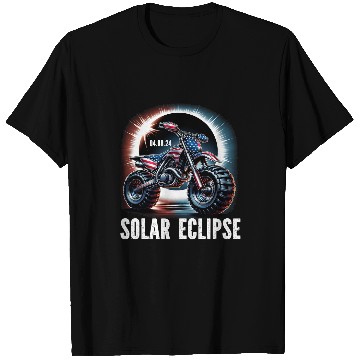Discover Total Solar Eclipse Motorcycle April 8 2024 Solar Eclipse T-Shirts