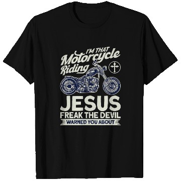 Discover Christian Motorcycle Biker Motorcycle Riding Jesus Freak T-Shirts