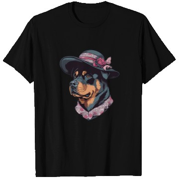 Discover Rottweiler English Lady Funny Dog Victorian 2 T-Shirts